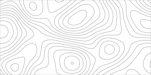 Abstract white contour wave lines topographic background, lines map seamless pattern, modern wallpaper texture and realistic design used for banner and posters, mountain relief geographic pattern.