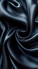 Obraz premium Abstract Draped Dark Grey Silk Fabric Texture