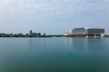 Obraz premium view of the town country in Anping Tainan, Taiwan