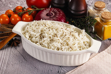 Indian cuisine jeera basmati rice