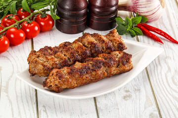 Chicken kebab minced meat and spices