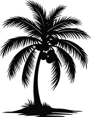 Obraz premium Palm tree vector art illustration