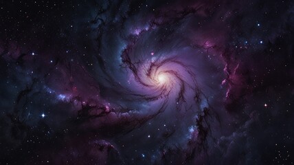 purple wallpaper, Dreamy purple galaxy with swirling stars and nebulae

