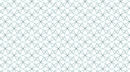 Fototapeta premium Pattern design with geometric vector shape | Hexagonal seamless pattern design with sky stroke color | Multiple shape geometric pattern design 