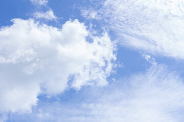 Summer blue sky cloud gradient light white background. Beauty cloud