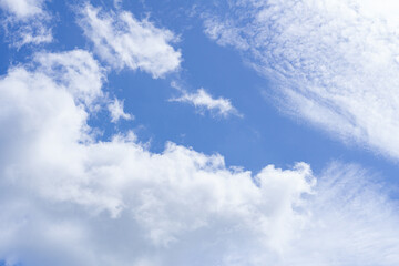 Summer blue sky cloud gradient light white background. Beauty cloud