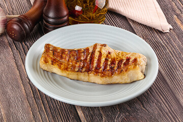 Tasty hot grilled pork loin