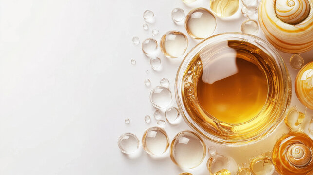 Snail Mucin extracted molecule for skin care serum cream
