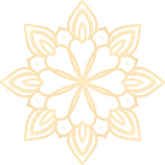 Gold Ornamental Mandala Design
