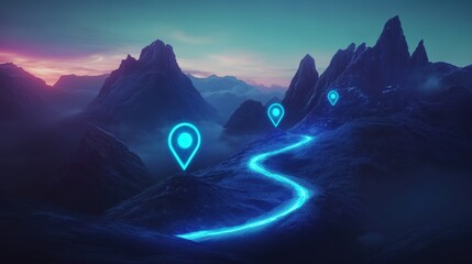 The Mountain Path with Markers