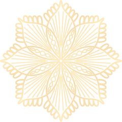 Gold Ornamental Mandala Design