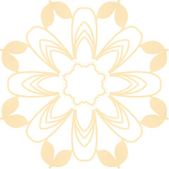 Gold Ornamental Mandala Design