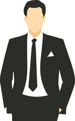 Professional Businessman in Suit Vector Illustration