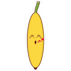 banana whistling love face cartoon cute
