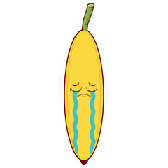 banana crying face cartoon cute