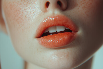 Fototapeta premium lips, teeth, woman, mouth, smile, dental, face, smiling, beauty, dentist, tooth, closeup, lipstick, people, dentistry, care, skin, person, close-up, tongue, health, close, makeup, healthy, child, cora