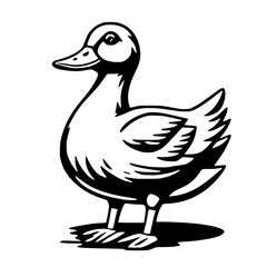 Abstract Duck Vector Illustration Design