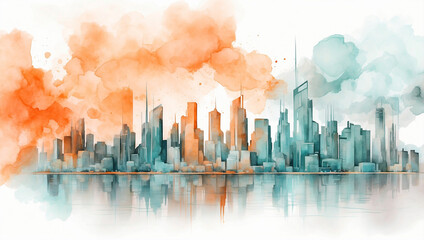 An Enchanting Watercolor Painting of an Abstract Design Inspiring Creativity