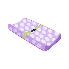 portable changing pad cartoon. washable soft, comfortable baby, nursery cover portable changing pad sign. isolated symbol vector illustration
