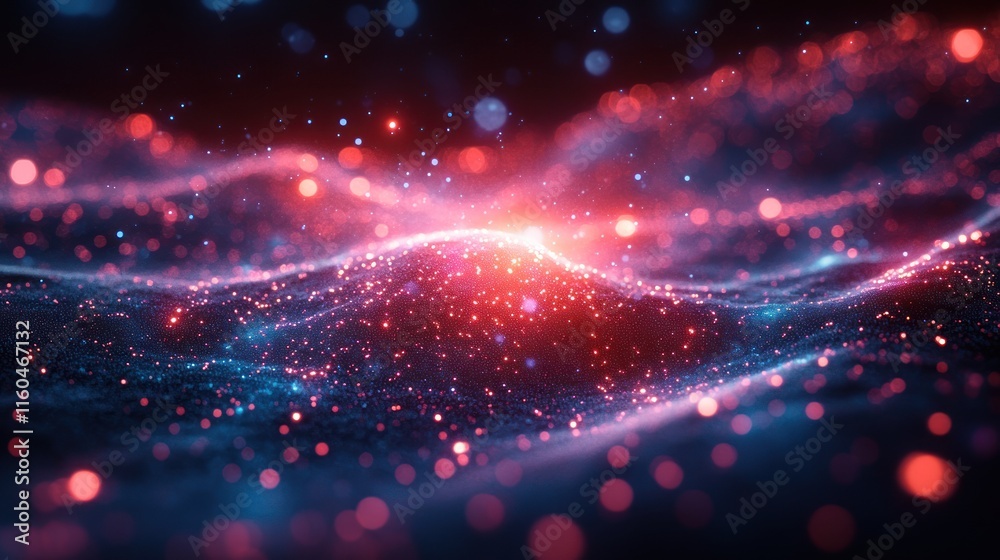 Poster a deep learning ai concept showcasing interconnected nodes, advanced algorithms, and abstract futuri