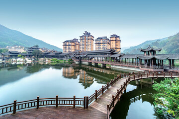Scenery of Muyang River Wetland Park, Pingbian County, Yunnan, China