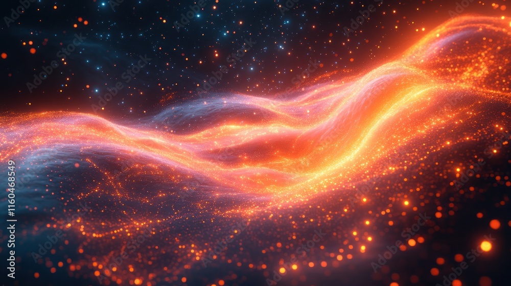 Poster a high-speed ai futuristic design with flowing neural networks and glowing gradient visuals