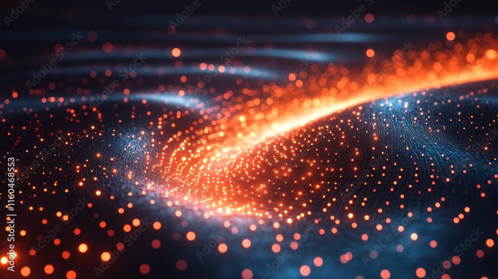 Poster a high-speed ai futuristic design with flowing neural networks and glowing gradient visuals