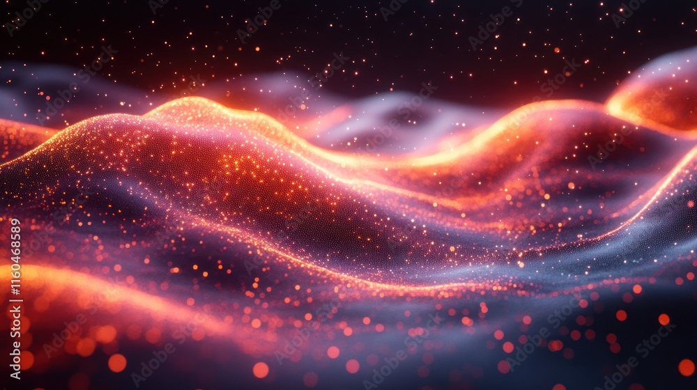 Poster a high-speed ai futuristic design with flowing neural networks and glowing gradient visuals