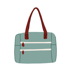 tote diaper bag cartoon. organizer stylish, waterproof insulated, pad pockets tote diaper bag sign. isolated symbol vector illustration