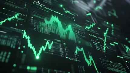 Fototapeta premium Stock market board displaying significant gains, reflecting investor confidence and economic growth, with numbers and arrows indicating upward trends.