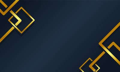 Luxurious navy background with sleek interlocking golden squares, creating a timeless and modern aesthetic for premium digital and print design projects
