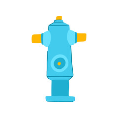 city fire hydrant cartoon. fighter extinguisher, pump connection, pressure flow city fire hydrant sign. isolated symbol vector illustration