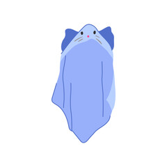 absorbent hooded baby towel cartoon. cute cozy, organic bamboo, adorable gender absorbent hooded baby towel sign. isolated symbol vector illustration