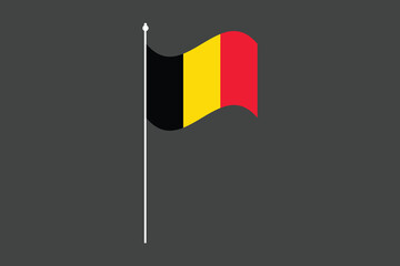 Belgium flag, The flag of Belgium, Flag of Belgium national country symbol illustration Vector, Rectangle Belgium flag illustration, Flat vector illustration
