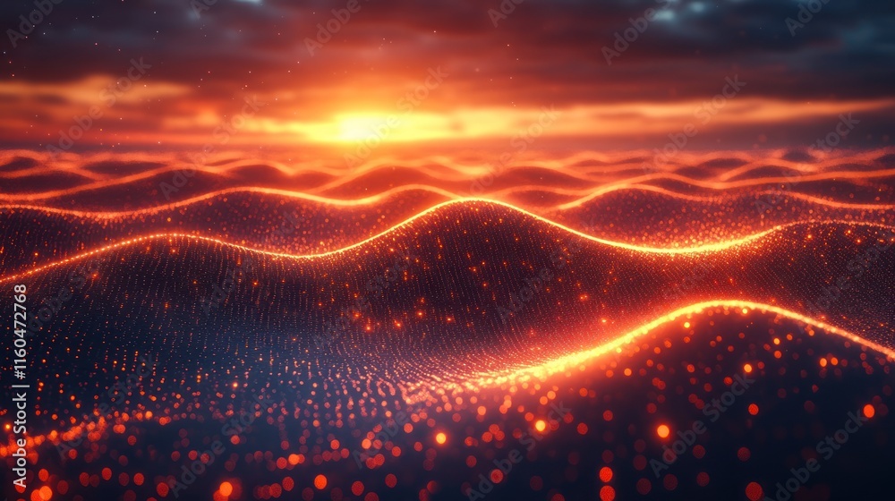Poster ai-driven technology featuring deep learning visualizations with a sleek, futuristic design