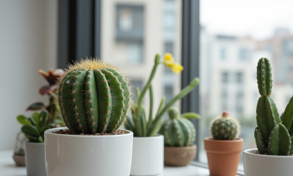 Cactus (Cactaceae family) Different types of cacti are popular in Turkish homes for their minimal care needs and unique appearance.