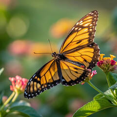 Obraz premium butterfly with beautiful wings golden