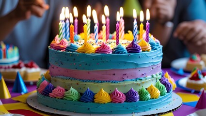 birthday cake with candle