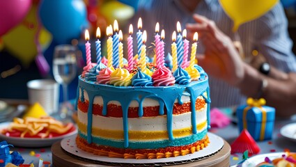 birthday cake with candle