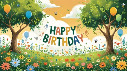 easter card with eggs and flowers