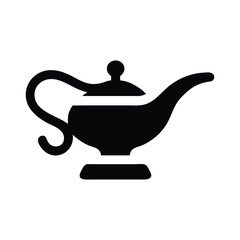 Simple silhouette of a magic lamp