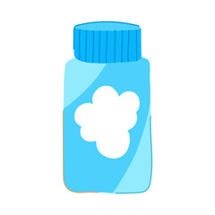 crib powder baby cartoon. mobile monitor, teether bath, burp swaddle crib powder baby sign. isolated symbol vector illustration