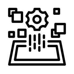 Icon Technology Digital With Style Outline