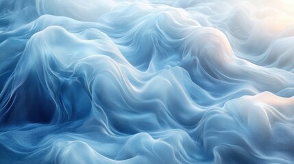 Obraz premium Dynamic blue texture with natural lighting and soft flowing waves, creating an elegant and fresh appearance