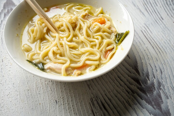 wonton ramen noodle soup asian food