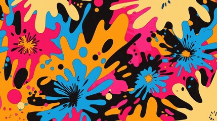 Abstract Colorful Splashes Dynamic Design