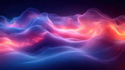 Obraz premium Modern blue and purple liquid gradient design with light reflections and flowing shapes