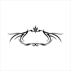 Black and white tribal frame 