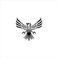 Bird illustration with a tribal concept 