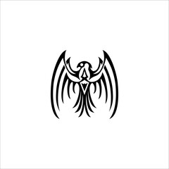 Bird illustration with black and white concept 